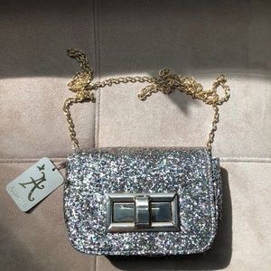 New Metallic Lola Glitter Mini Turnlock Crossbody